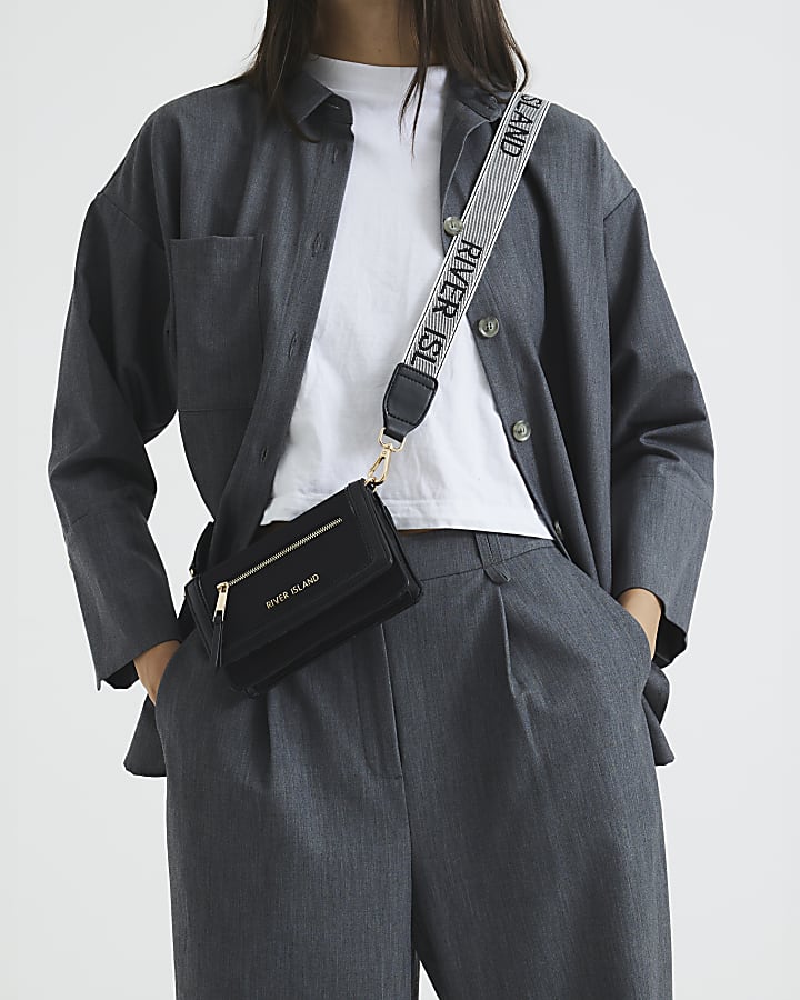 Black Zip Cross Body Purse