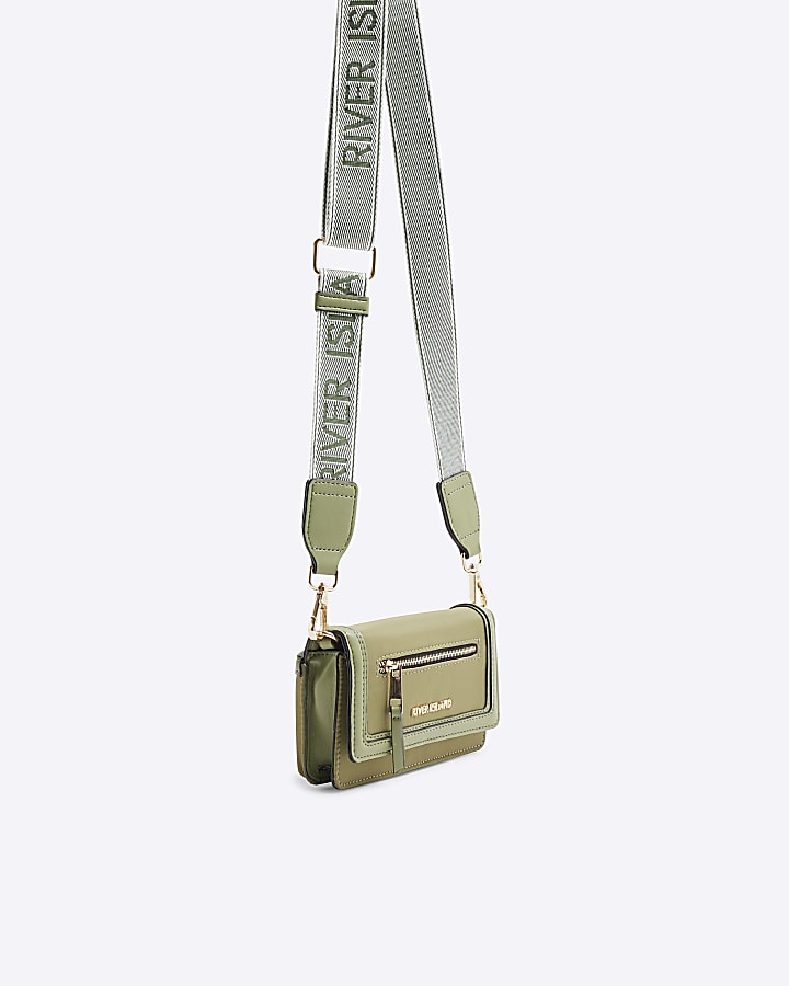 Green Zip Cross Body Purse