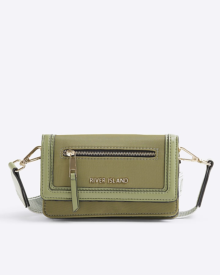 Green Zip Cross Body Purse