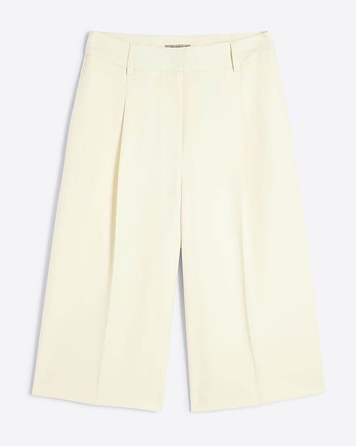 Yellow Tailored Bermuda Shorts