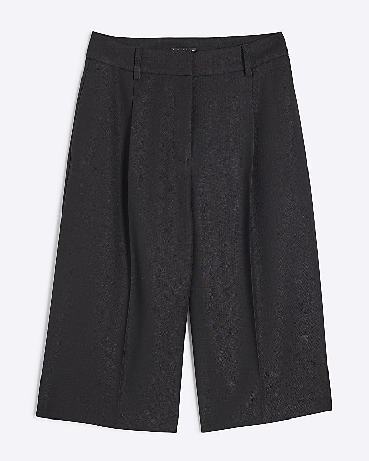 Black Tailored Bermuda Shorts