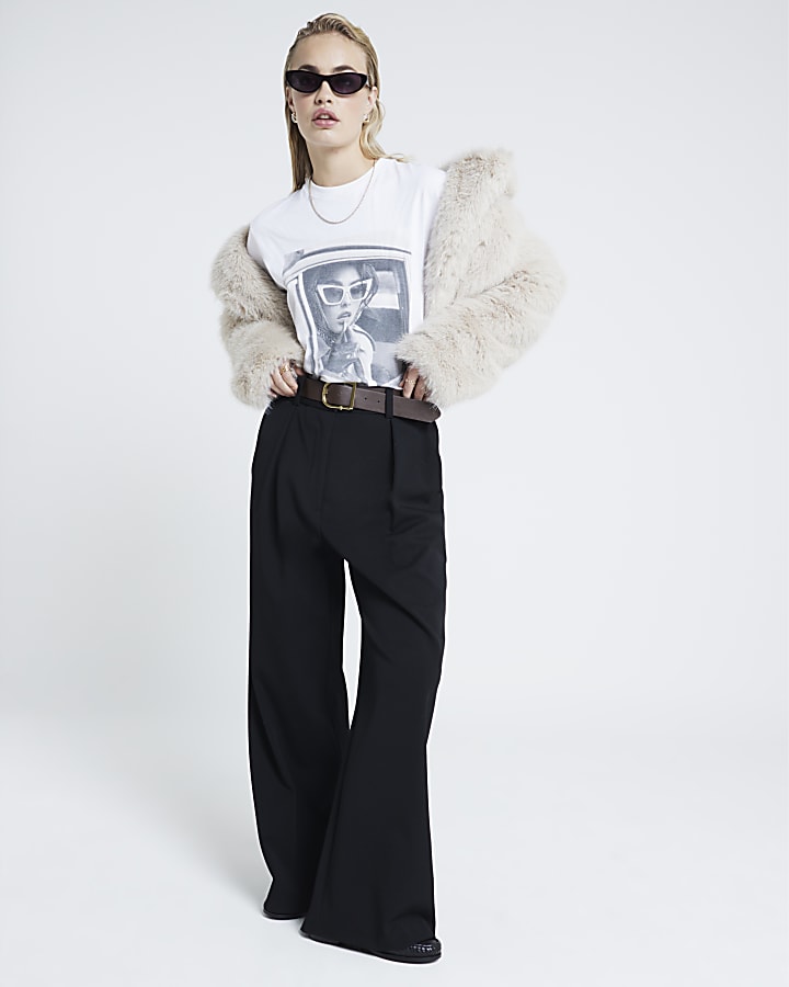 White 60s Lady Graphic t-shirt