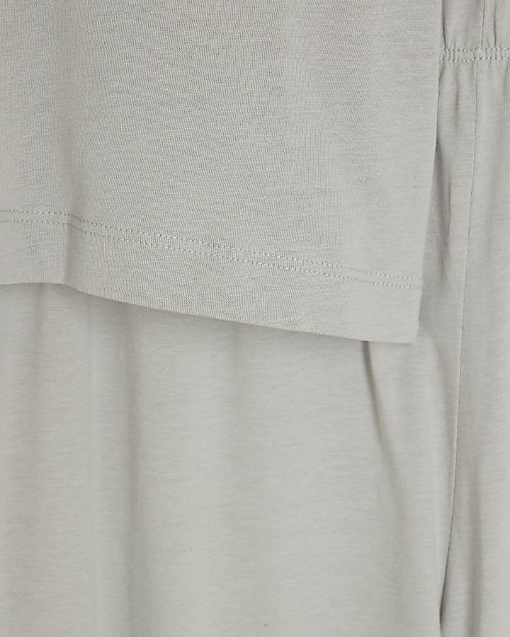 Grey Short Sleeved T-shirt and Joggers Set