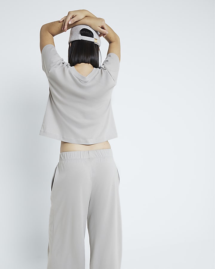 Grey Short Sleeved T-shirt and Joggers Set