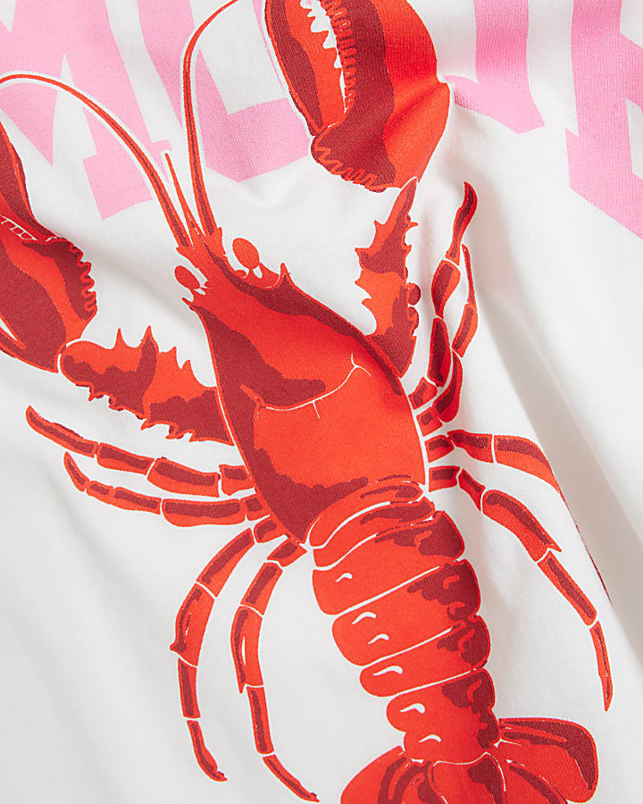 White lobster lamour t-shirt