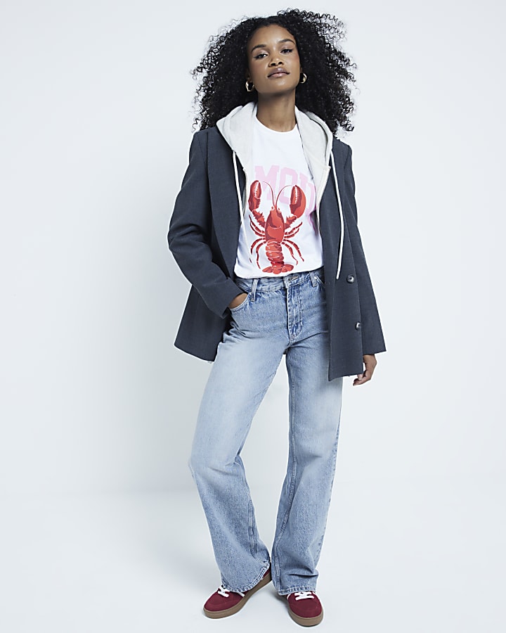 White lobster lamour t-shirt