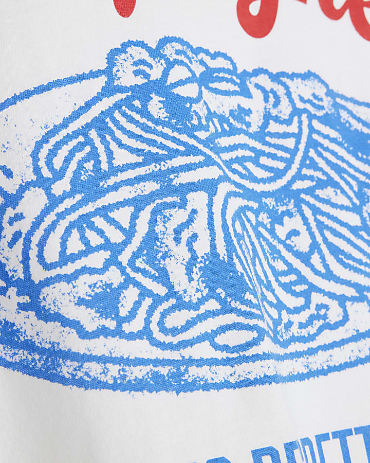 White Eat Spaghetti Graphic T-shirt