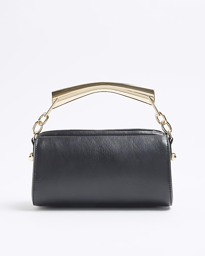 Black Faux Leather Cross Body Bag