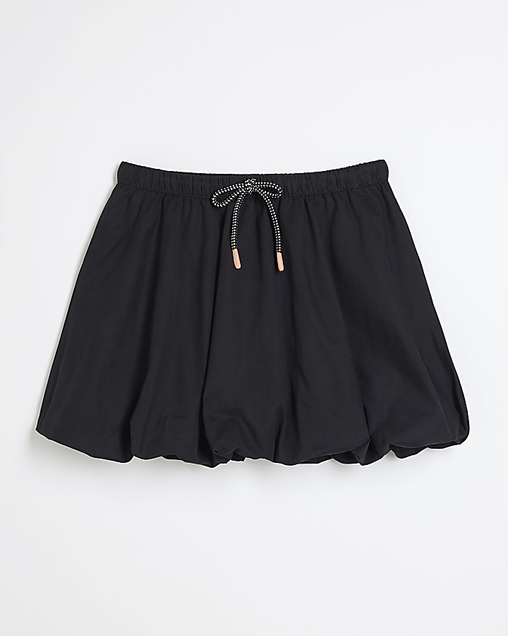 Black Bubble Hem Skirt