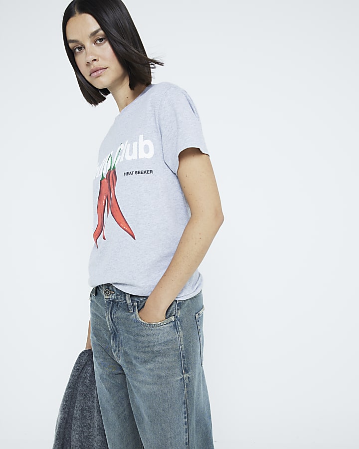 Grey Chilli Club graphic print t-shirt