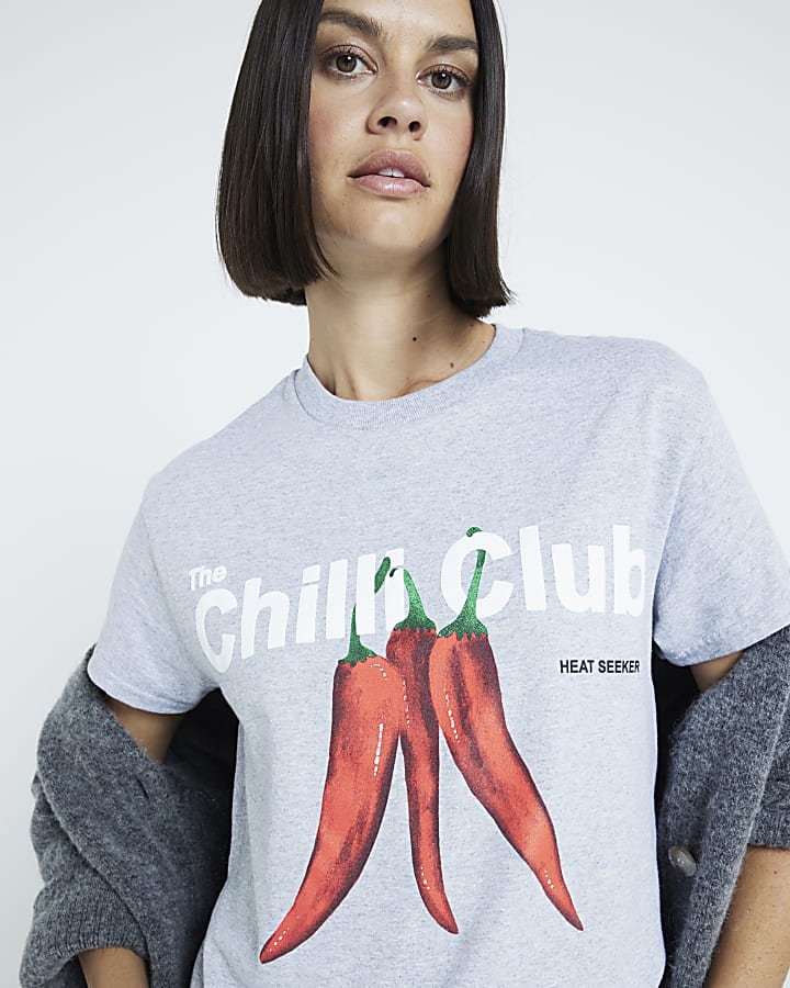 Grey Chilli Club graphic print t-shirt