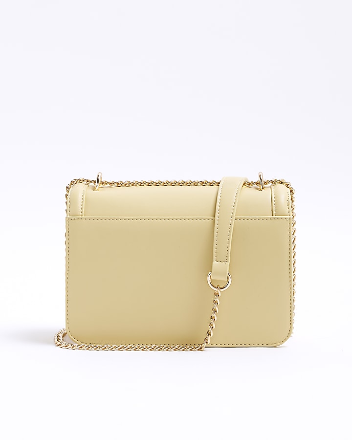 Yellow Faux Leather Shoulder Bag