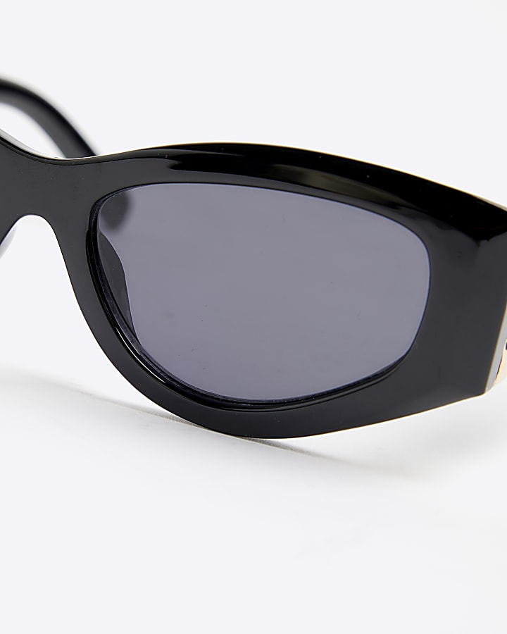 Black Cat Eye Slim Chain Sunglasses