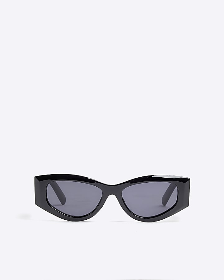 Black Cat Eye Slim Chain Sunglasses