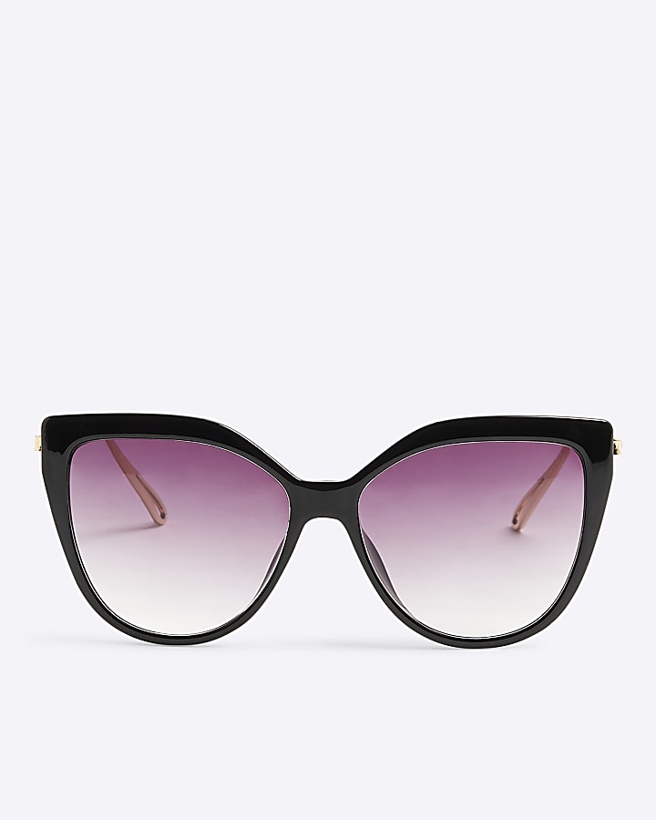 Black Cat Eye Gold Arm Sunglasses