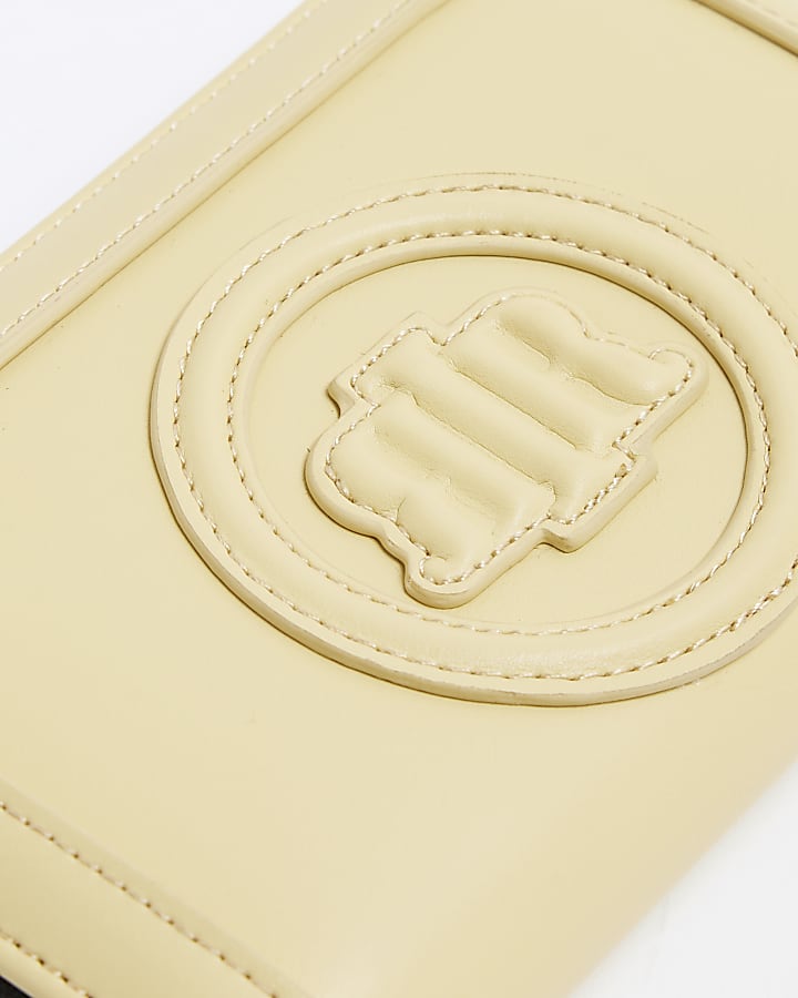 Yellow Faux Leather Card Holder