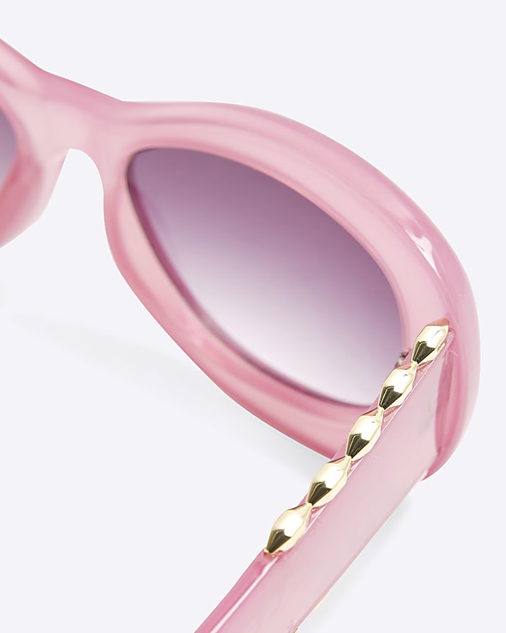 Pink Bubble Round Sunglasses