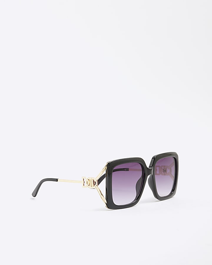 Black Square Cut Out Sunglasses