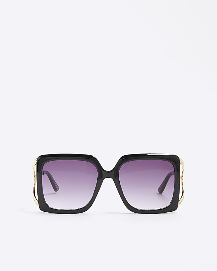 Black Square Cut Out Sunglasses