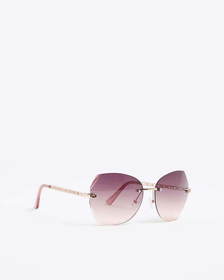 Rose Gold Oversized Sunglasses