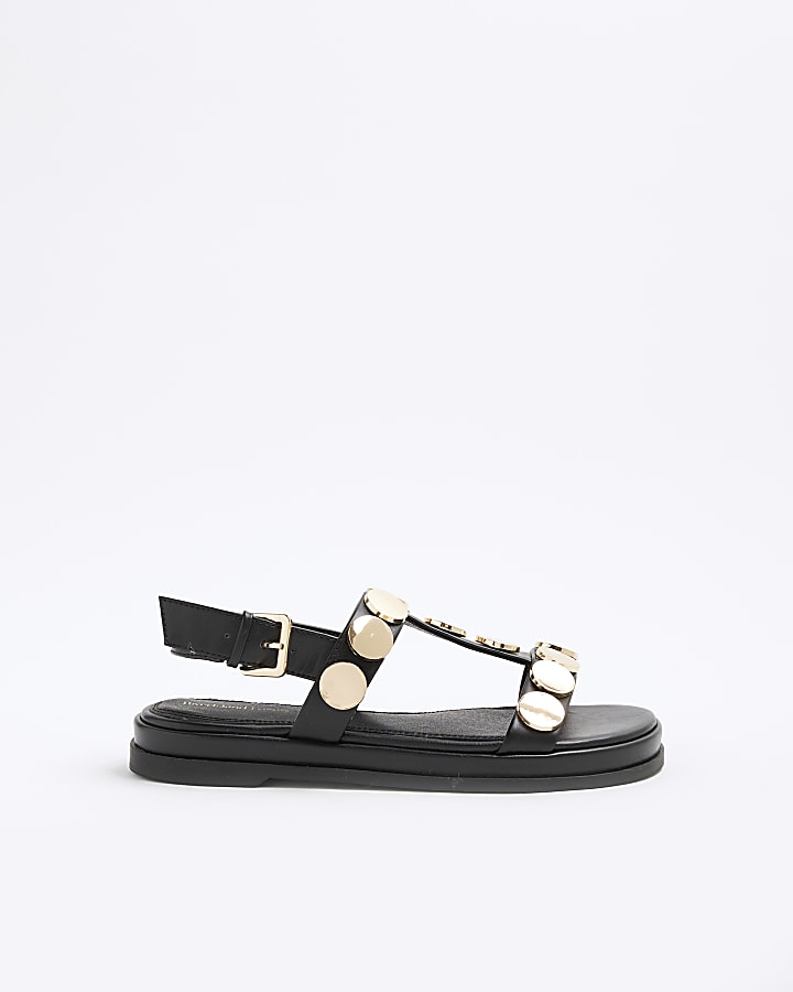 Black Studded Sandals