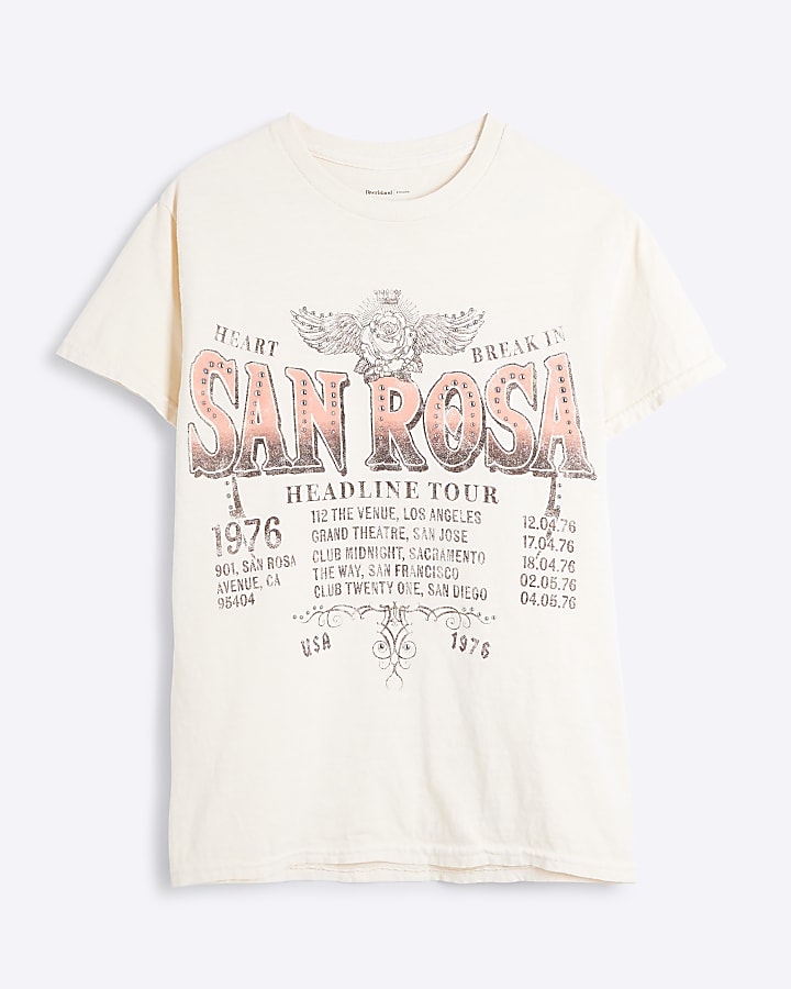 Cream San Rosa graphic t-shirt