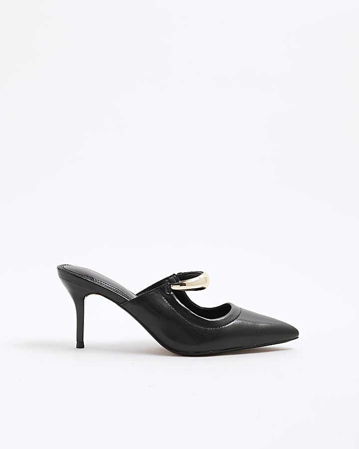 Black Court Heel Shoes