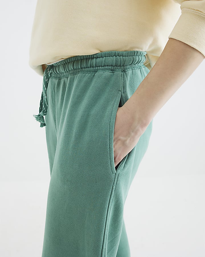 Green Washed Cuffed Joggers