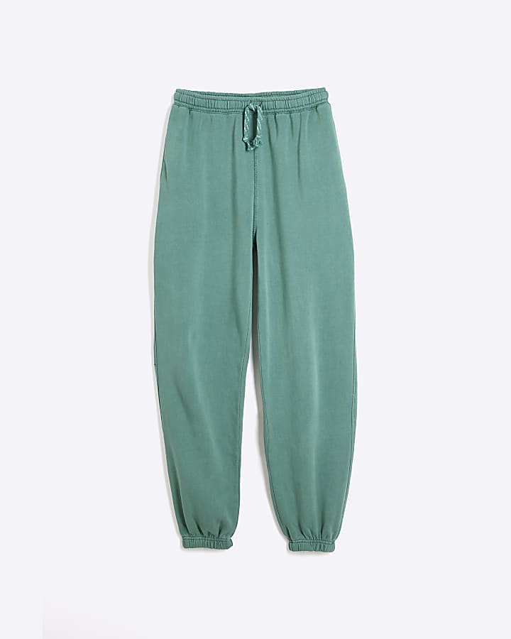 Green Washed Cuffed Joggers