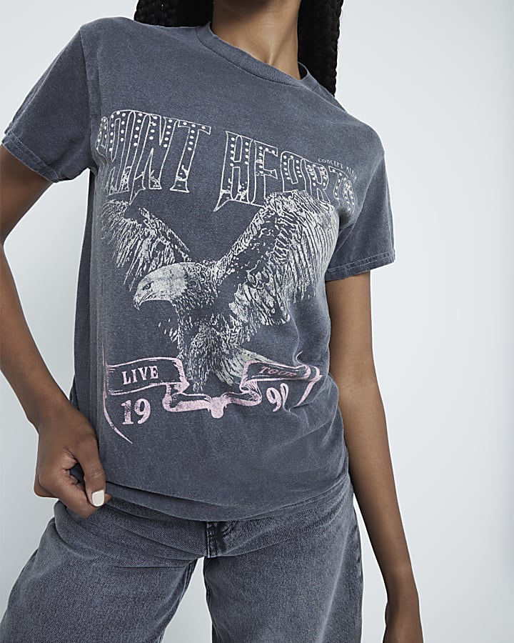 Grey Eagle graphic print T-shirt