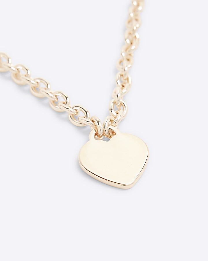 Rose Gold Heart Chain Necklace