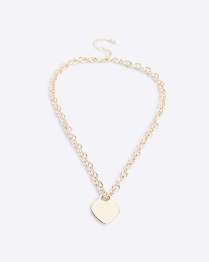 Rose Gold Heart Chain Necklace