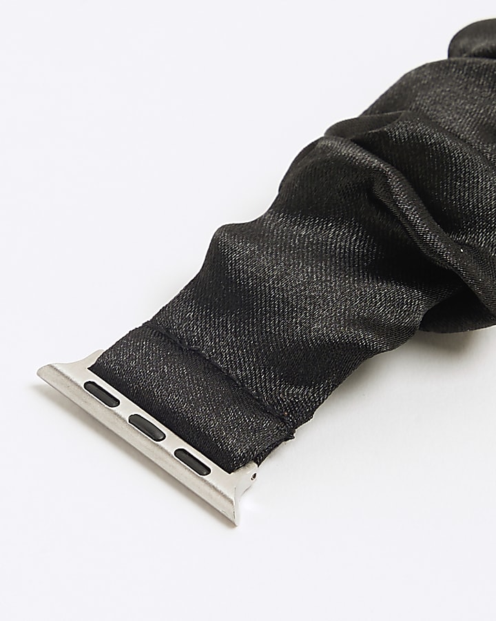 Black Scrunchie Digital Watch Strap