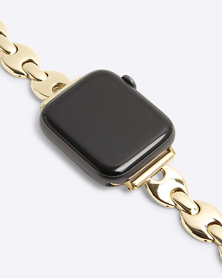 Gold Digital Metal Chain Watch Strap