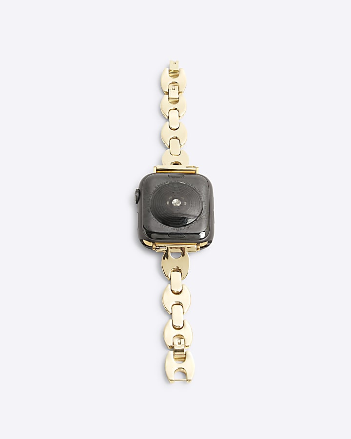 Gold Digital Metal Chain Watch Strap