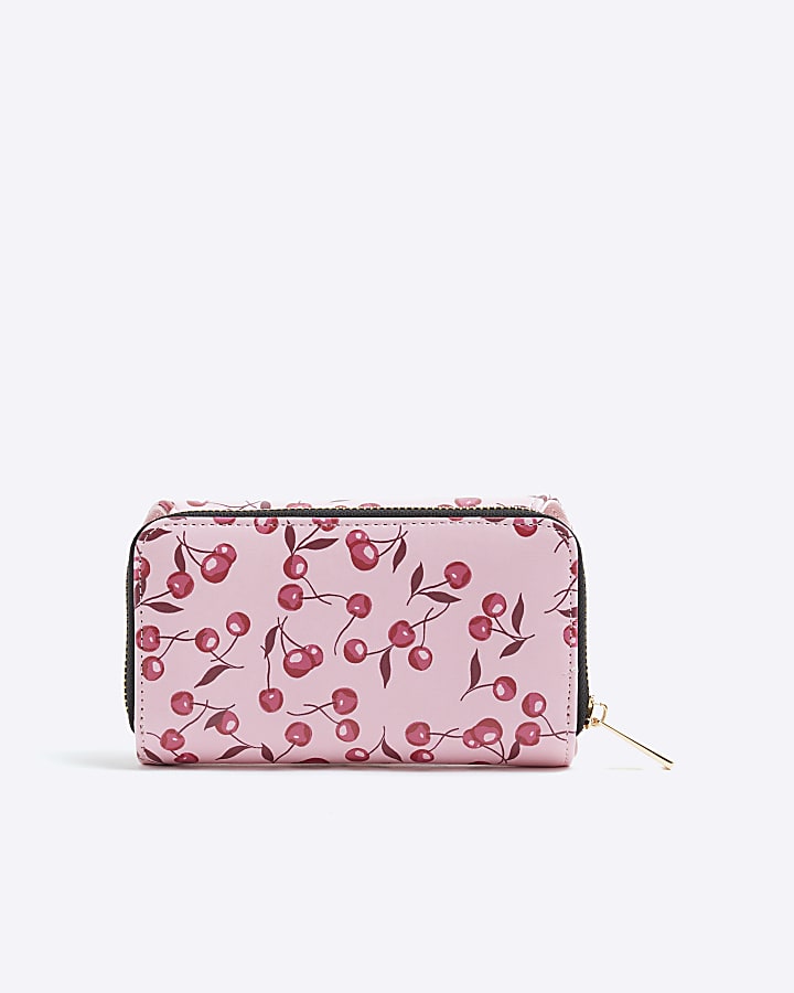 Pink Cherry RI Flap Zip Around Purse