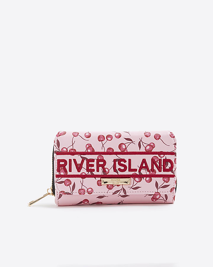 Pink Cherry RI Flap Zip Around Purse