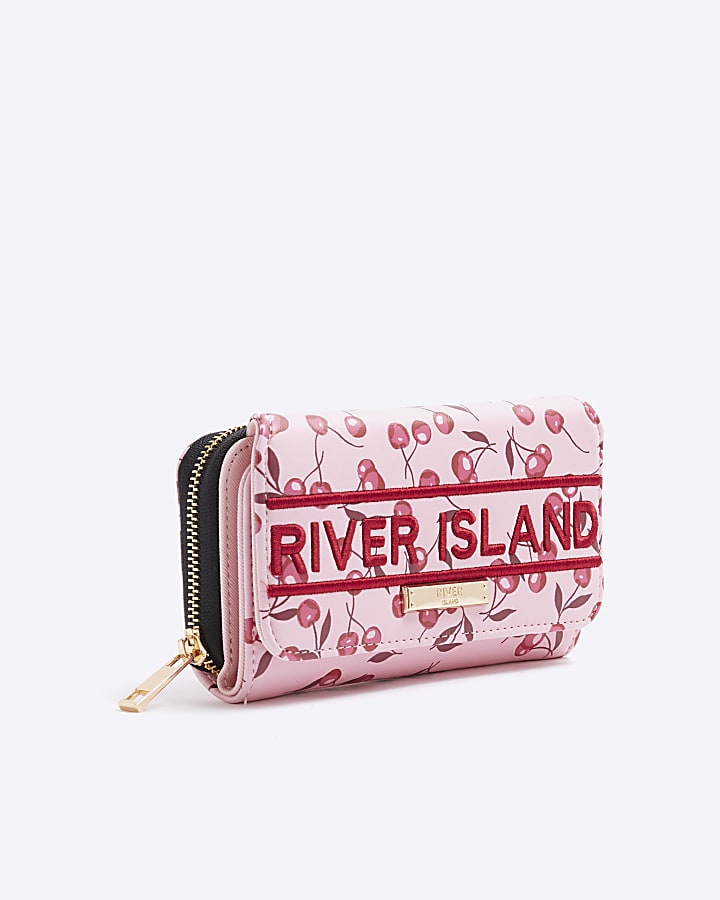 Pink Cherry RI Flap Zip Around Purse