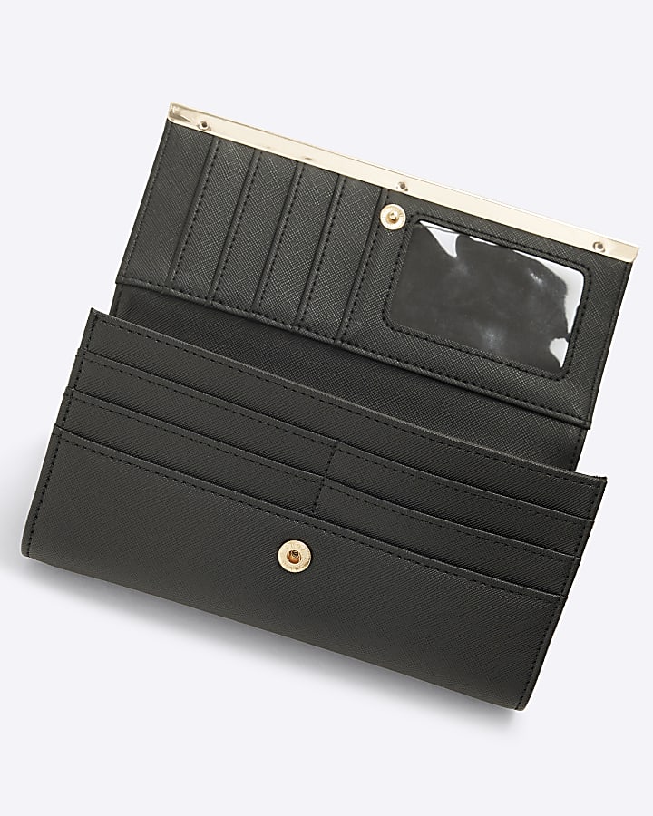 Black Monogram Clip Top Purse