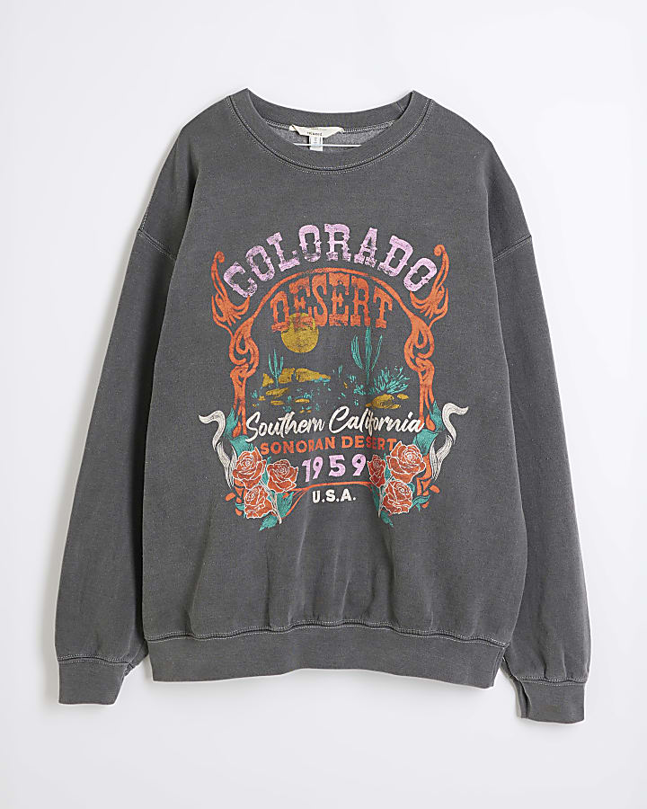 Grey Colorado graphic Sweatshirt