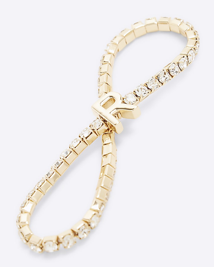 Gold Initial R Bracelet