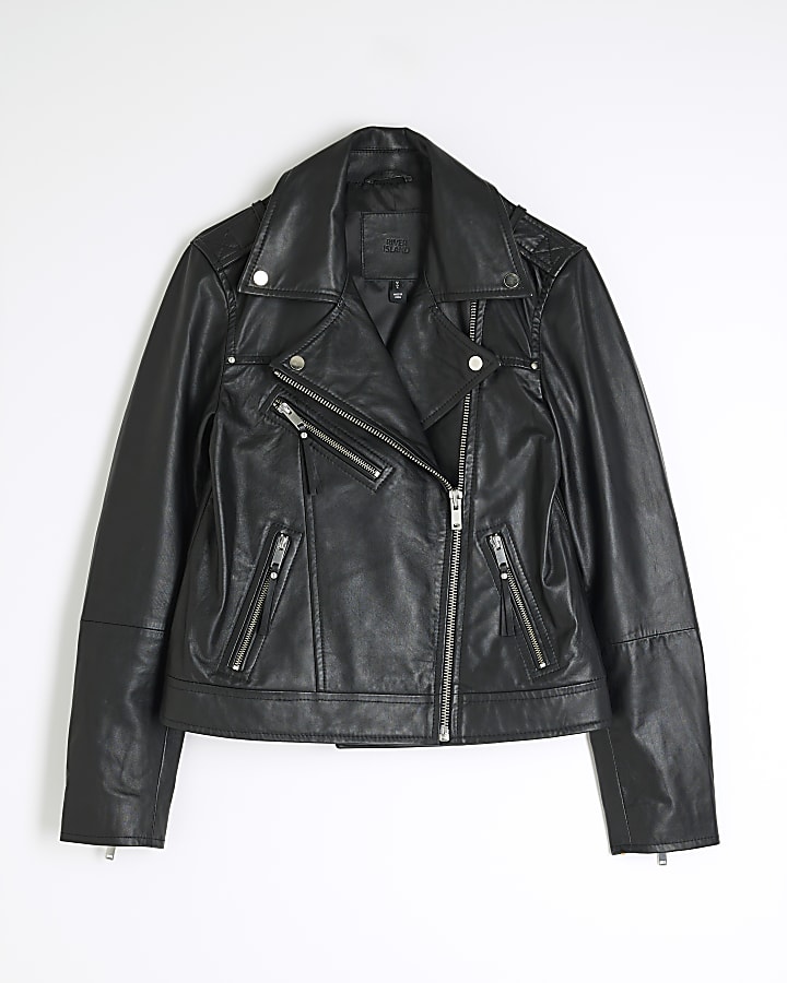 Black Leather Biker Jacket