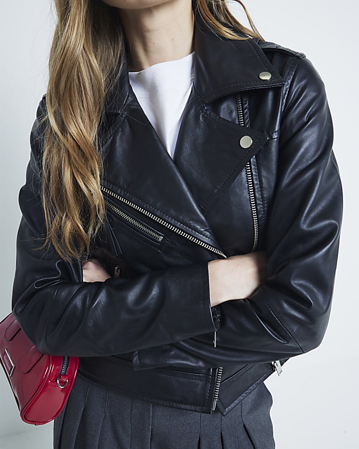 Black Leather Biker Jacket