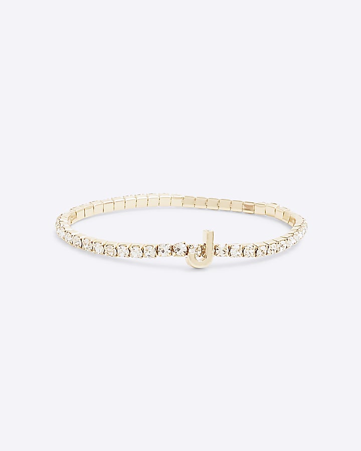 Gold Initial J Bracelet