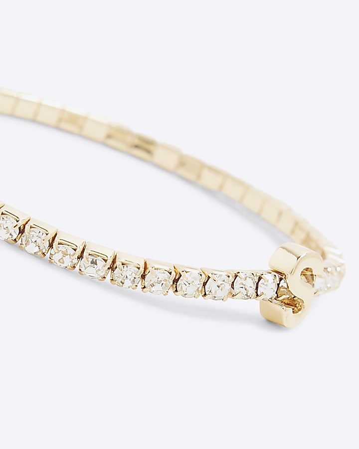 Gold Initial S Bracelet