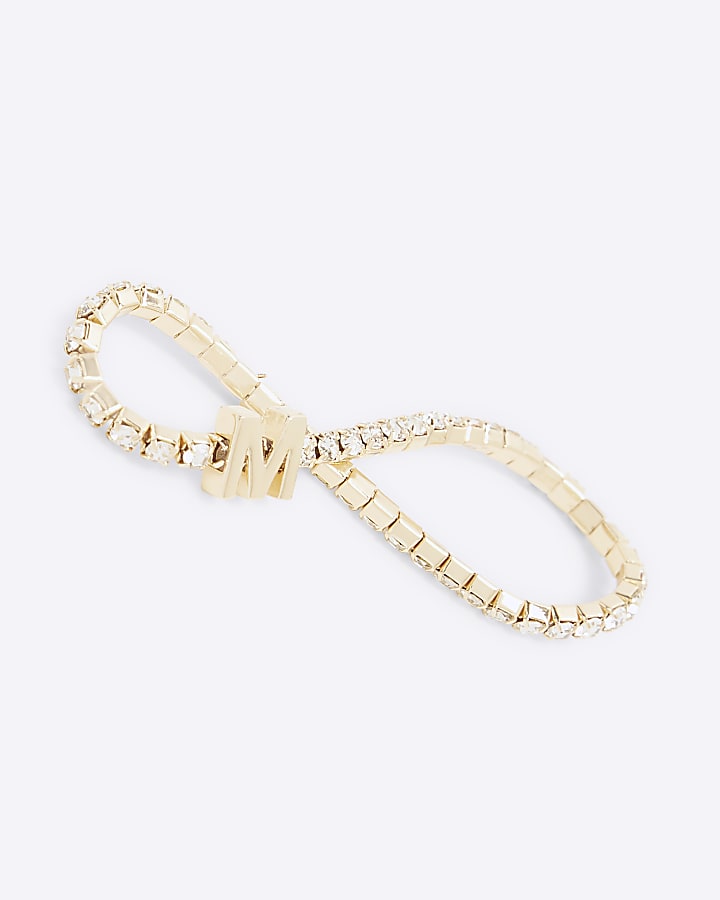 Gold Initial M Bracelet