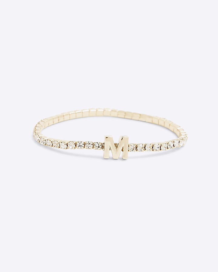 Gold Initial M Bracelet