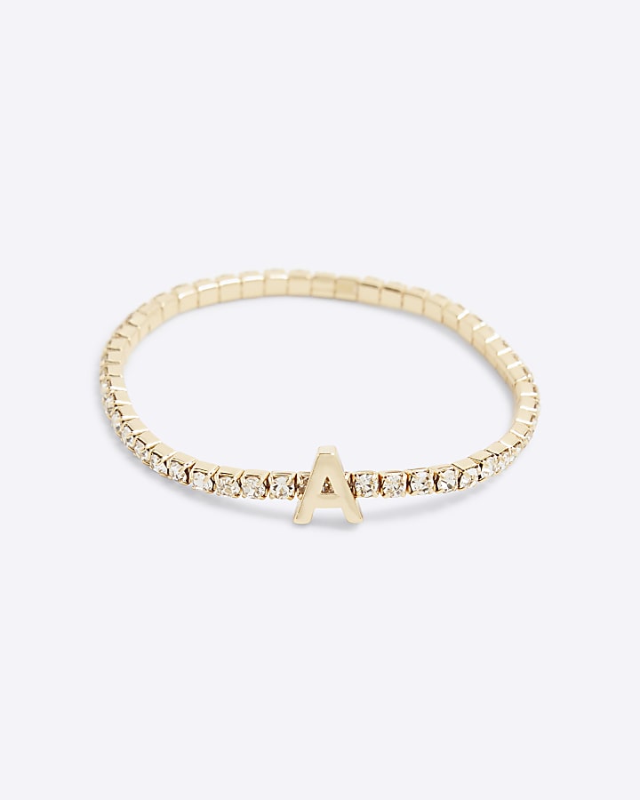 Gold Initial A Bracelet