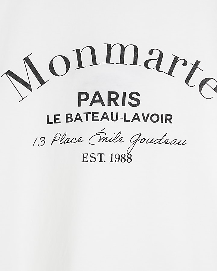 White Montmartre graphic t-shirt