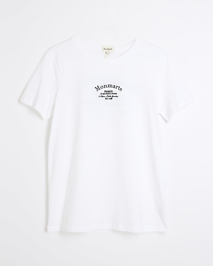 White Montmartre graphic t-shirt